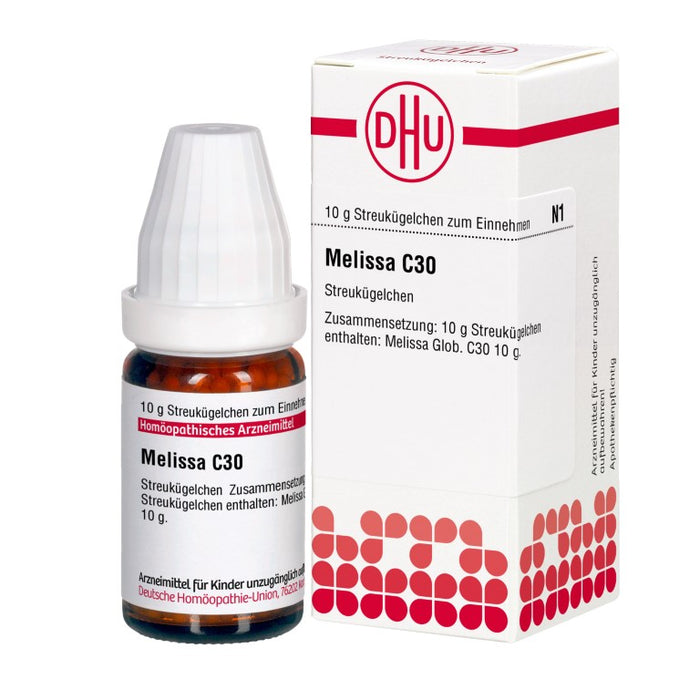 DHU Melissa C30 Globuli, 10 g Globuli