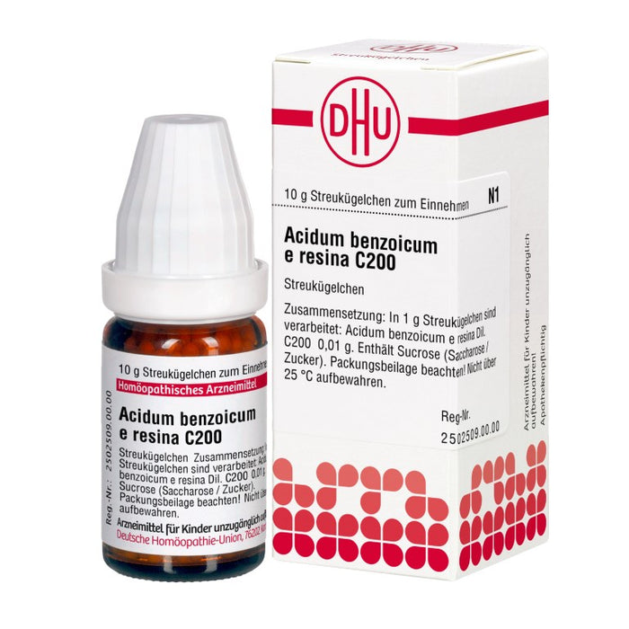 DHU Acidum benzoicum e resina C200 Globuli, 10 g Globuli