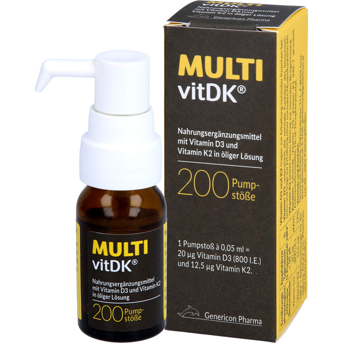 MULTIvitDK Lösung mit Vitamin D3 und Vitamin K2, 10 ml Oil