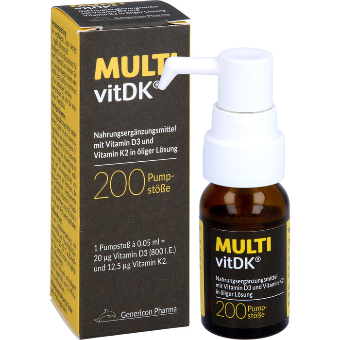 MULTIvitDK Lösung mit Vitamin D3 und Vitamin K2, 10 ml Oil