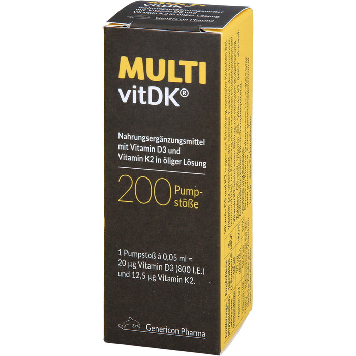 MULTIvitDK Lösung mit Vitamin D3 und Vitamin K2, 10 ml Oil