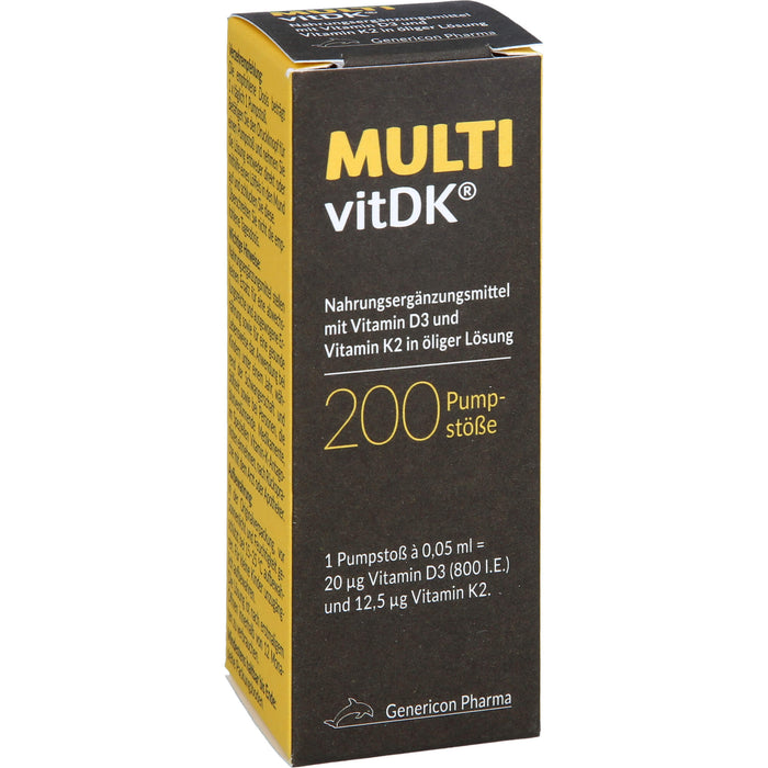 MULTIvitDK Lösung mit Vitamin D3 und Vitamin K2, 10 ml Oil