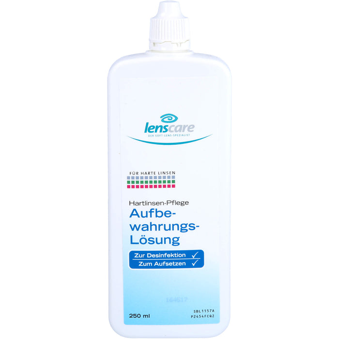 Lenscare Aufbewahrungslösung für harte Linsen, 250 ml Lösung