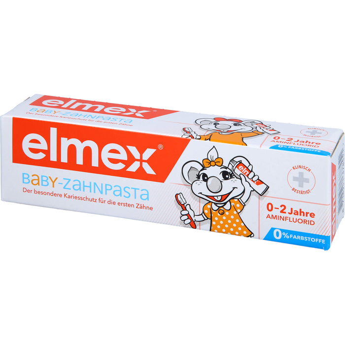 Elmex Baby Zahnpasta der besondere Kariesschutz für die ersten Zähne 0-2 Jahre, 50 ml Dentifrice