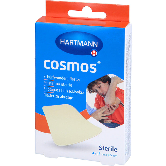 HARTMANN Cosmos Schürfwundenpflaster 45 x 65 mm steril, 4 St. Pflaster