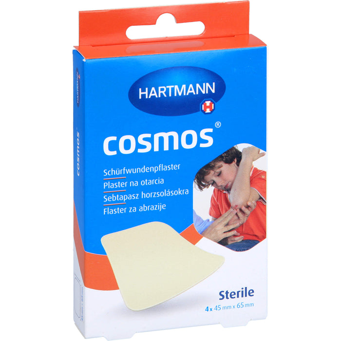HARTMANN Cosmos Schürfwundenpflaster 45 x 65 mm steril, 4 St. Pflaster