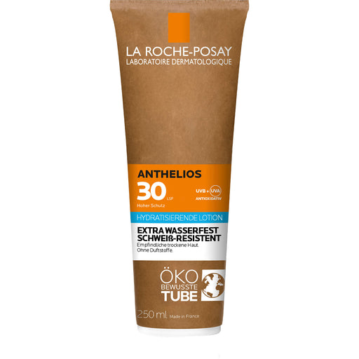 La Roche-Posay Anthelios hydratisierende Lotion LSF 30 extra wasserfest und Schweiß-resistent für empfindliche Haut, 250 ml Lösung
