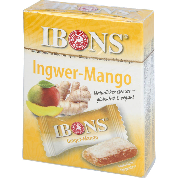 IBONS Ingwer Mango Kaubonbons, 60 g Bonbons