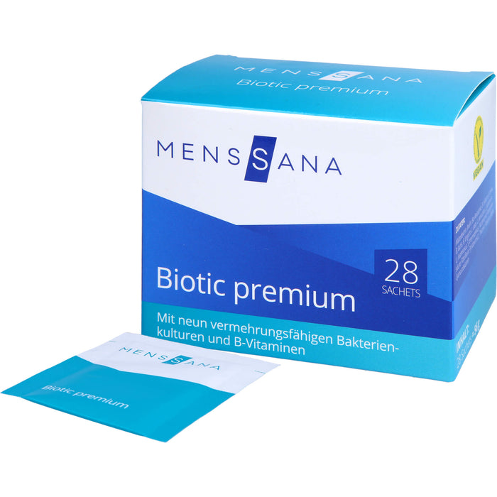 MensSana Biotic premium Beutel veganes Nahrungsergänzungsmittel mit Bakterienkulturen und Vitaminen, 56 g Beutel