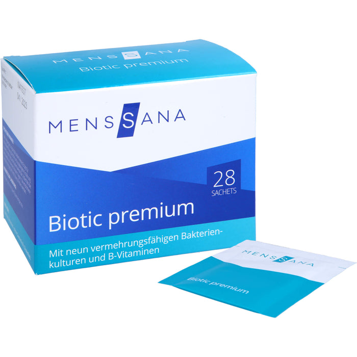 MensSana Biotic premium Beutel veganes Nahrungsergänzungsmittel mit Bakterienkulturen und Vitaminen, 56 g Beutel