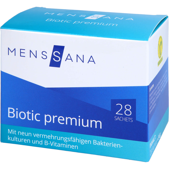 MensSana Biotic premium Beutel veganes Nahrungsergänzungsmittel mit Bakterienkulturen und Vitaminen, 56 g Beutel