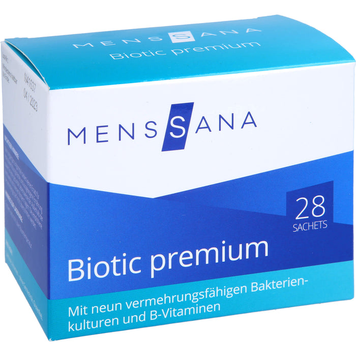 MensSana Biotic premium Beutel veganes Nahrungsergänzungsmittel mit Bakterienkulturen und Vitaminen, 56 g Beutel