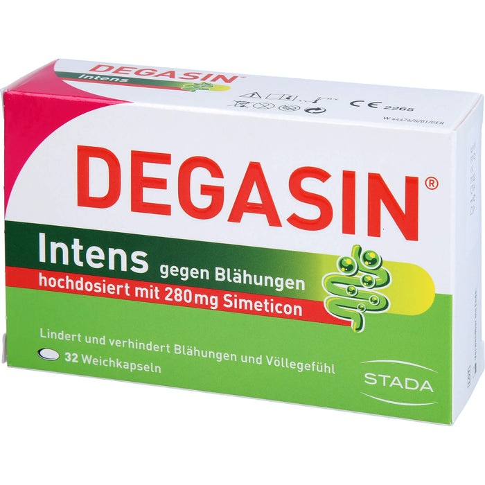 DEGASIN Intens 280 mg Kapseln gegen Blähungen und Völlegefühl, 32 pcs. Capsules