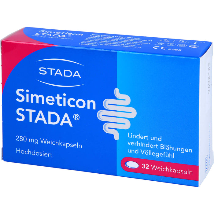 STADA Simeticon 280 mg Weichkapseln bei Blähungen und Völlegefühl, 32 pcs. Capsules
