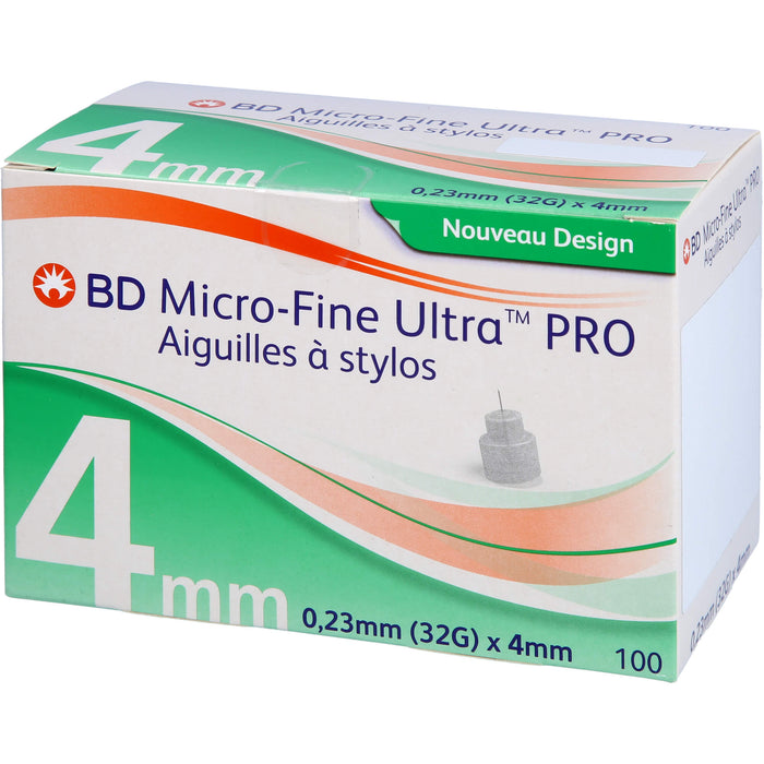 BD MICRO-FINE ultra pro Pen-Nadeln 4mm 32G 0,23mm, 100 pc Aiguilles
