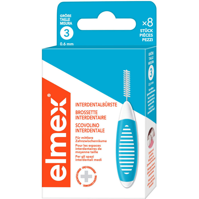 Elmex Interdentalbürste blau ISO Größe 3 0,6 mm, 8 St. Interdentalbürsten