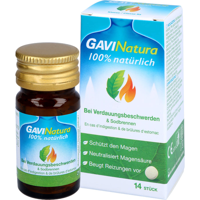GAVINatura Lutschtabletten bei Verdauungsbeschwerden & Sodbrennen, 14 pcs. Tablets