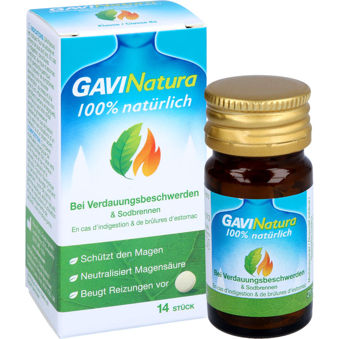 GAVINatura Lutschtabletten bei Verdauungsbeschwerden & Sodbrennen, 14 pcs. Tablets