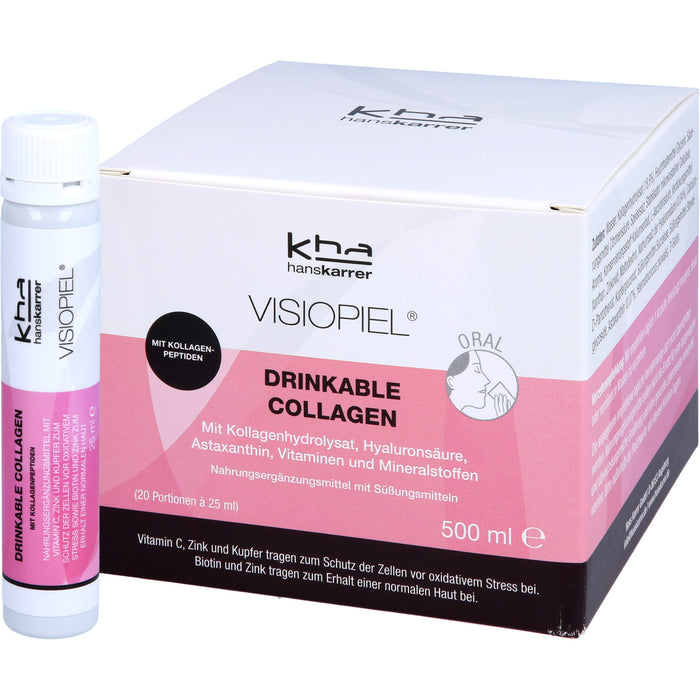 Hans Karrer Visiopiel mit Kollagen und Hyaluronsäure, 500 ml Solution