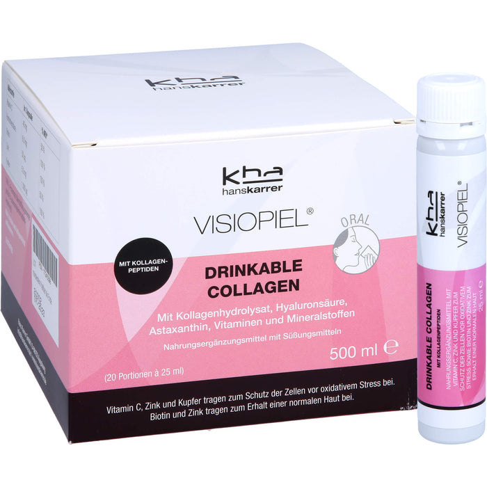 Hans Karrer Visiopiel mit Kollagen und Hyaluronsäure, 500 ml Solution
