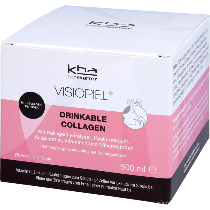 Hans Karrer Visiopiel mit Kollagen und Hyaluronsäure, 500 ml Solution