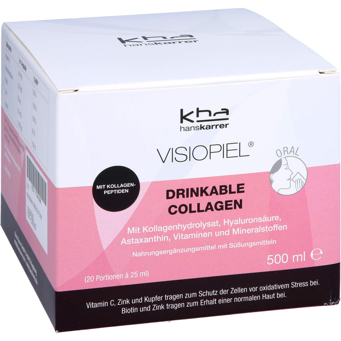 Hans Karrer Visiopiel mit Kollagen und Hyaluronsäure, 500 ml Solution
