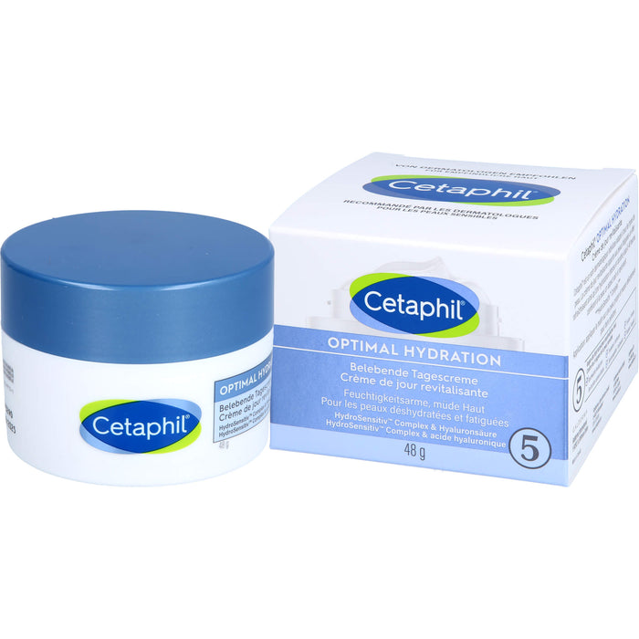Cetaphil Optimal Hydration belebende Tagescreme für feuchtigkeitsarme, müde Haut, 48 g Creme