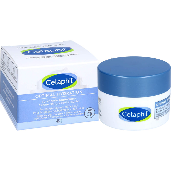 Cetaphil Optimal Hydration belebende Tagescreme für feuchtigkeitsarme, müde Haut, 48 g Creme