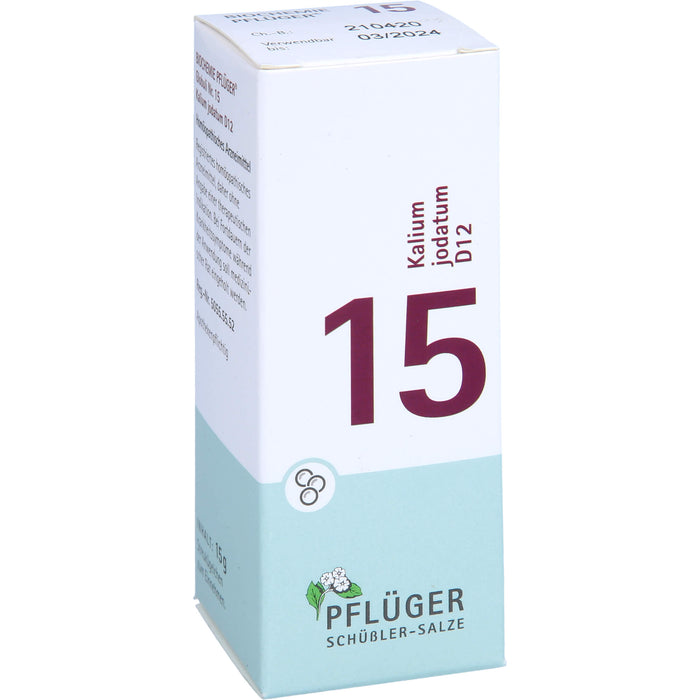 Pflüger Biochemie Nr.15 Kalium jodatum D12 Globuli, 15 g Globules