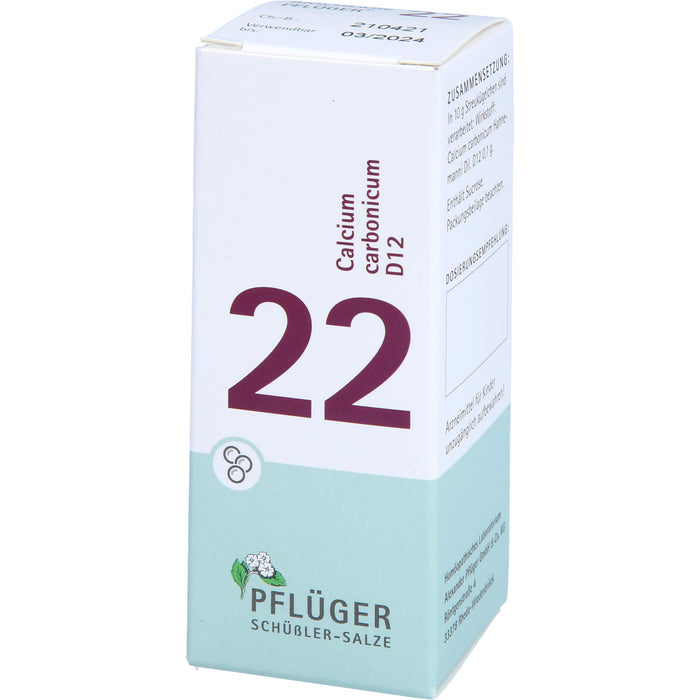 Pflüger Biochemie Nr.22 Calcium carbonicum D12 Globuli, 15 g Globuli