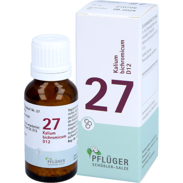 Pflüger Biochemie Nr.27 Kalium bichromicum D12 Globuli, 15 g Globuli
