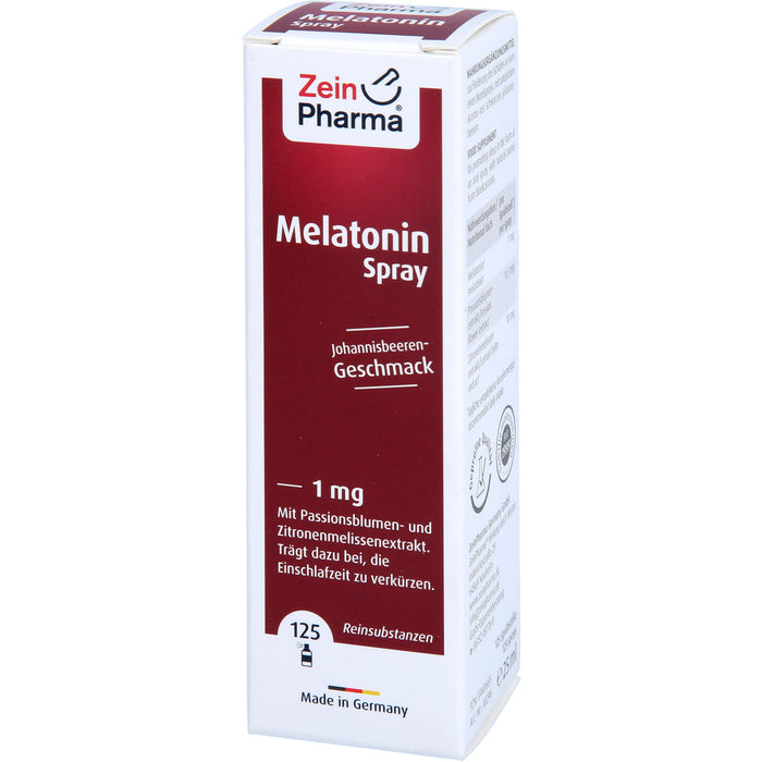 ZeinPharma Melatonin 1 mg Spray mit Johannisbeeren-Geschmack, 25 ml Solution