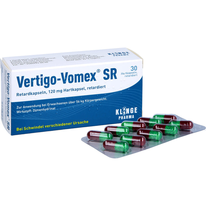 Vertigo-Vomex SR Retardkapseln 120 mg bei Schwindel, 30 pcs. Capsules