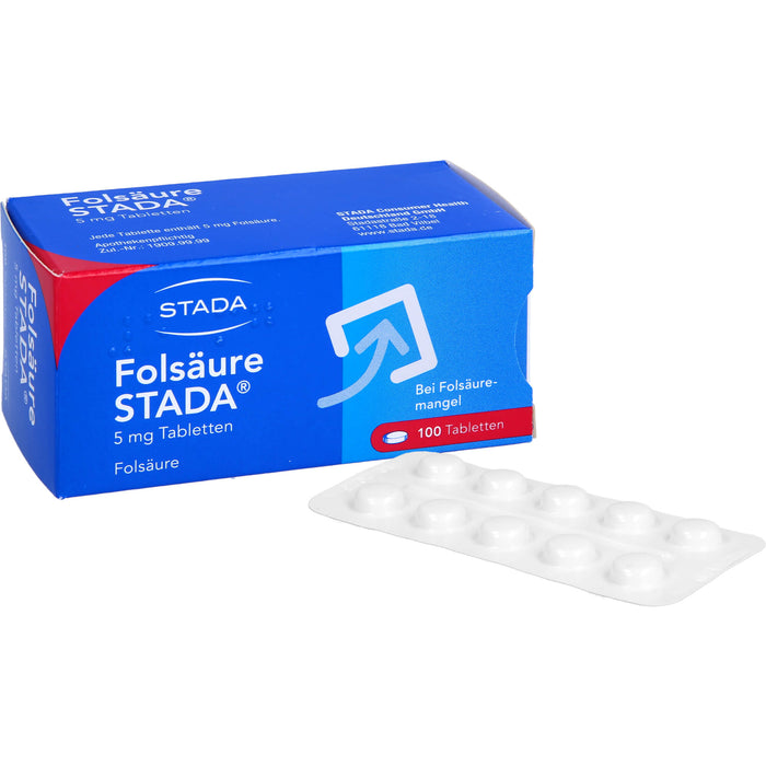 STADA Folsäure 5 mg Tabletten bei Folsäuremangel, 100 pcs. Tablets