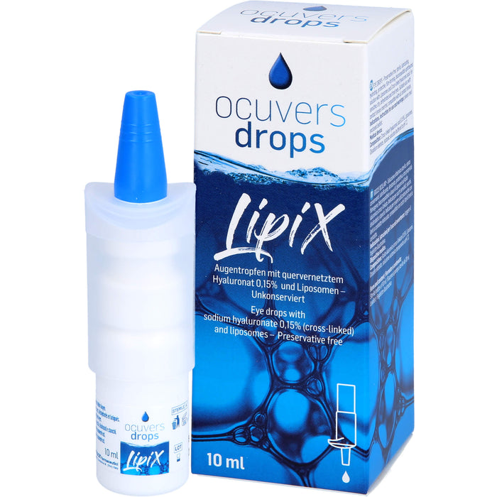 Ocuvers drops LipiX Augentropfen für empfindliche, trockene, dehydrierte und müde Augen, 10 ml 