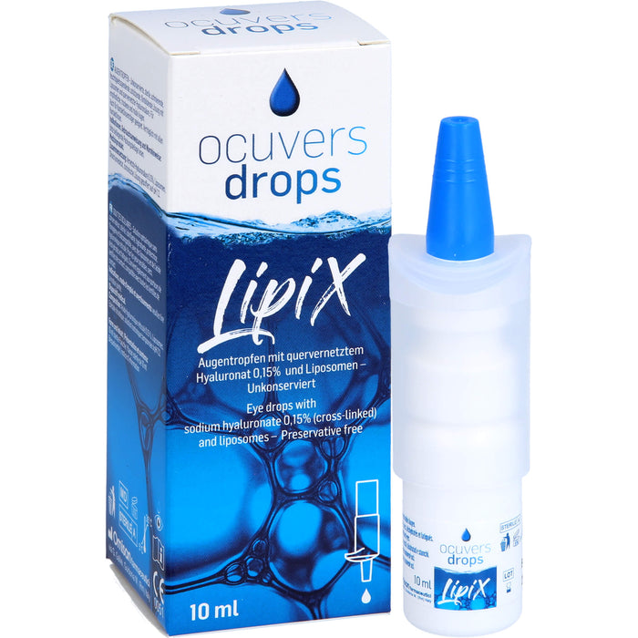 Ocuvers drops LipiX Augentropfen für empfindliche, trockene, dehydrierte und müde Augen, 10 ml Tropfen
