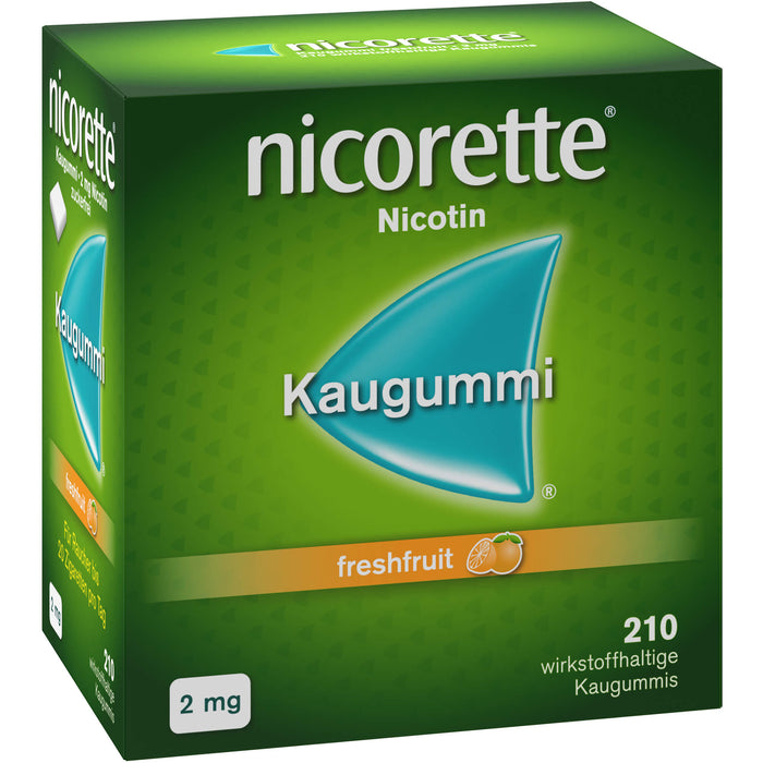 Nicorette 2 mg freshfruit Kaugummi, 210 pcs. Chewing gum
