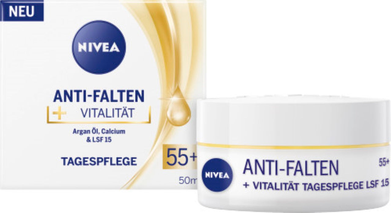 NIVEA anti-Falten + Vitalität Tagespflege 55+, 50 ml Creme