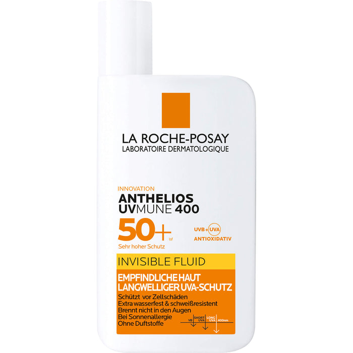 La Roche-Posay Anthelios UVMune 400 Invisible Fluid LSF 50+ für empfindliche Haut, 50 ml Crème