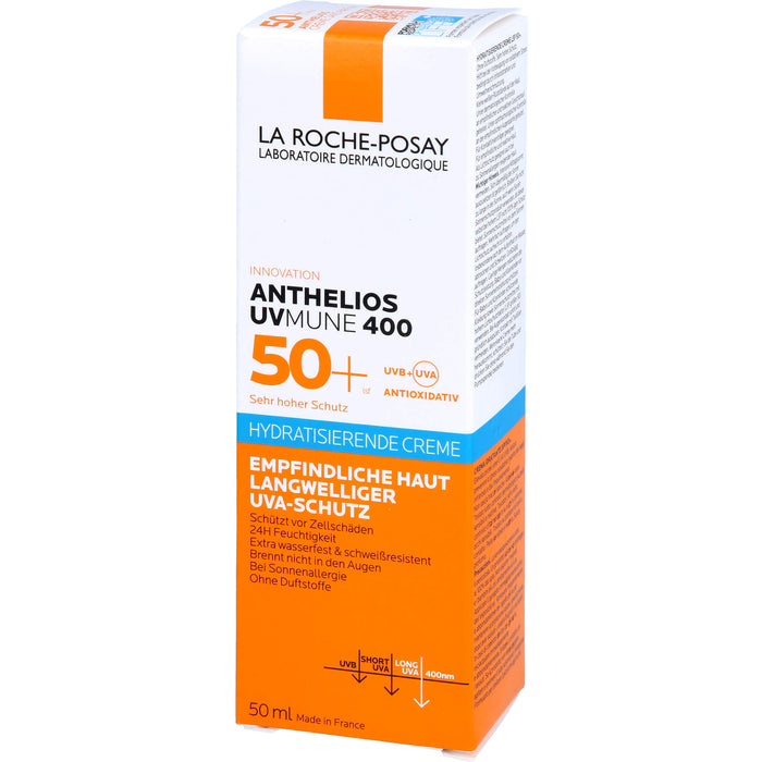 La Roche-Posay Anthelios Hydratisierende Creme UVMune 400 LSF 50+ für empfindliche Haut, 50 ml Crème