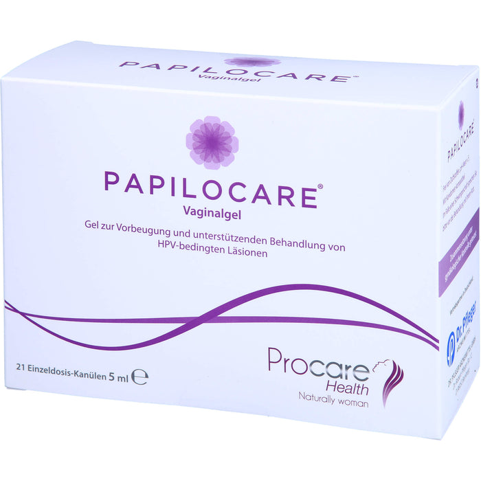 Papilocare Vaginalgel bei HPV-bedingten Läsionen, 21 pcs. Single dose containers