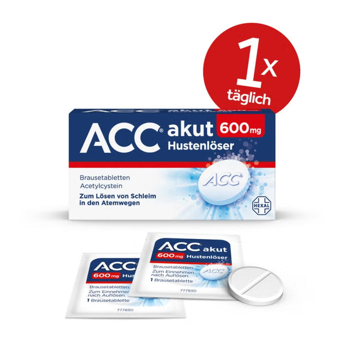 ACC akut 600 mg Hustenlöser Brausetabletten, 20 pc Tablettes