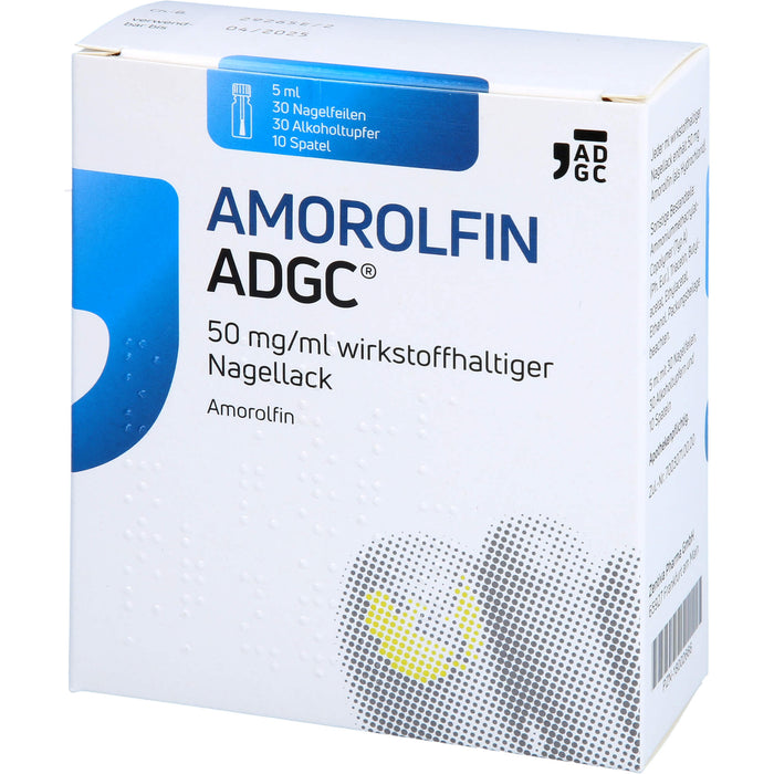 ADGC Amorolfin wirkstoffhaltiger Nagellack gegen Nagelpilz inkl. Set, 5 ml Nail varnish containing active ingredients