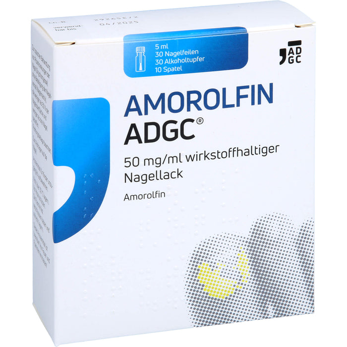 ADGC Amorolfin wirkstoffhaltiger Nagellack gegen Nagelpilz inkl. Set, 5 ml Nail varnish containing active ingredients