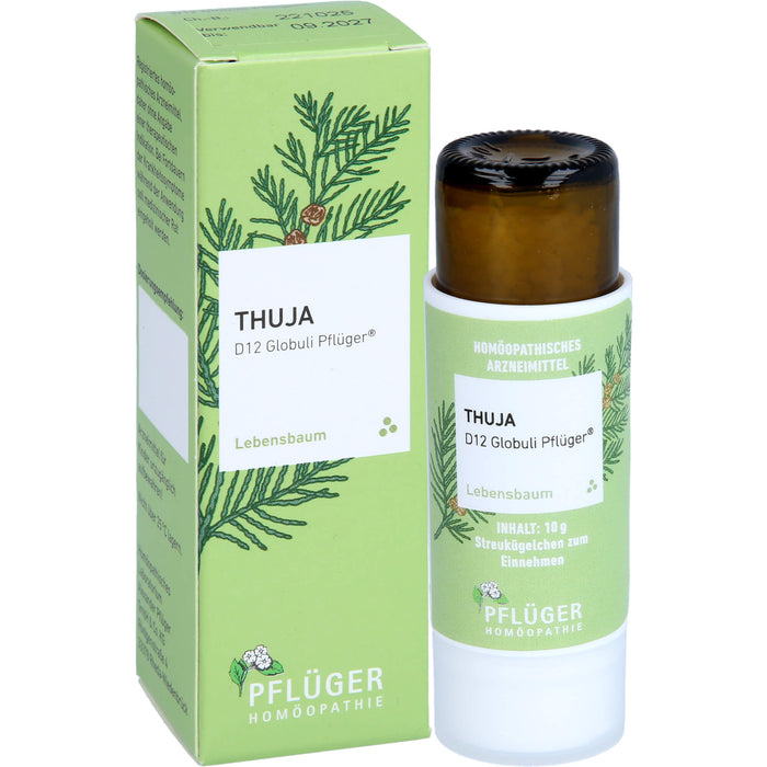 Pflüger Thuja D12 Globuli Dosierspender, 10 g Globuli