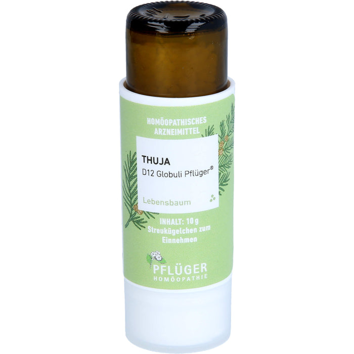 Pflüger Thuja D12 Globuli Dosierspender, 10 g Globuli