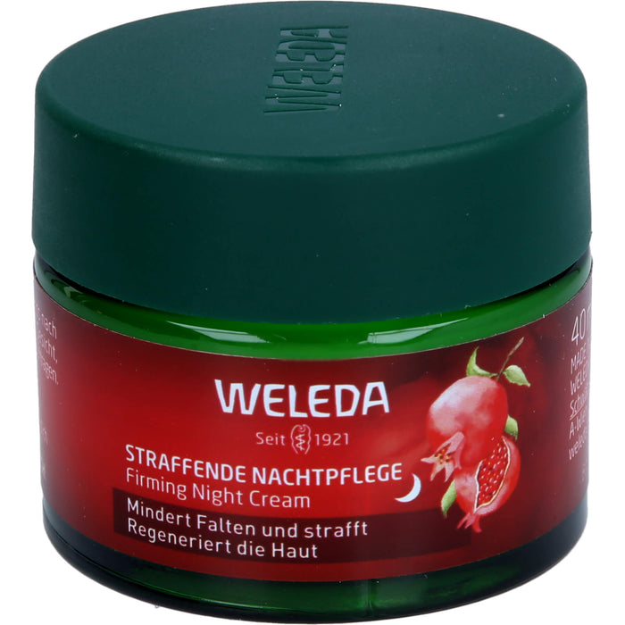 WELEDA straffende Nachtpflege mit Granatapfel & Maca-Peptiden mindert Falten  und regeneriert die Haut, 40 ml Cream