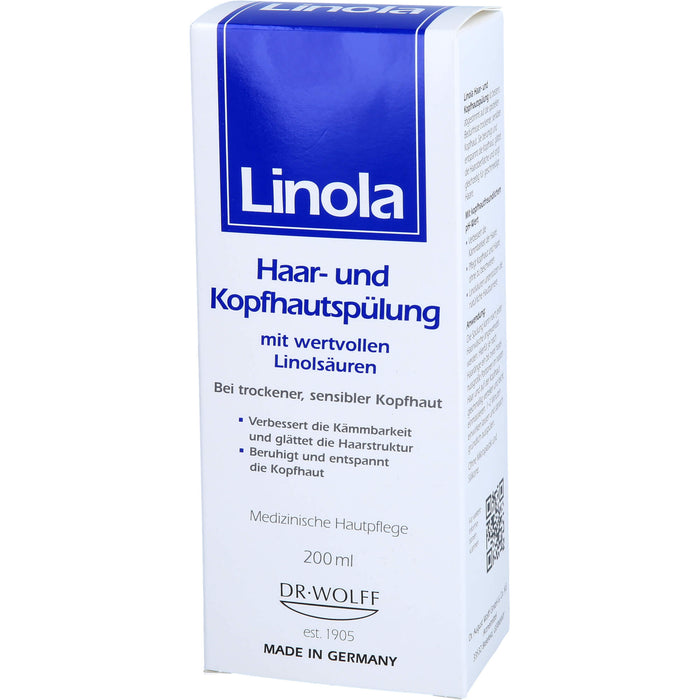 Linola Haar- und Kopfhautspülung für trockene und empfindliche Kopfhaut, 200 ml Cream