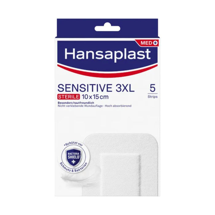 Hansaplast Wundverband Steril Sensitive 10x15cm, 5 St. Pflaster