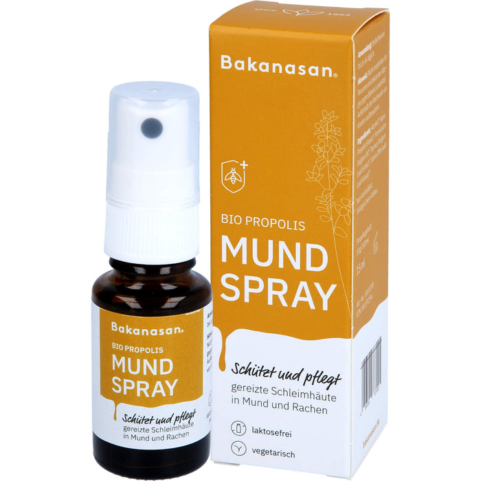 Bakanasan Bio Propolis Mundspray schützt und pflegt gereizte Schleimhäute, 15 ml Solution